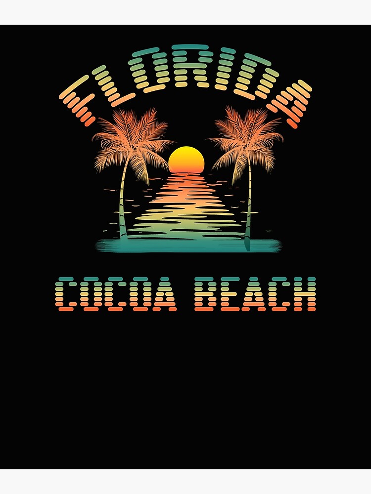 "Vintage Cocoa Beach Florida" Poster by rumaster Redbubble