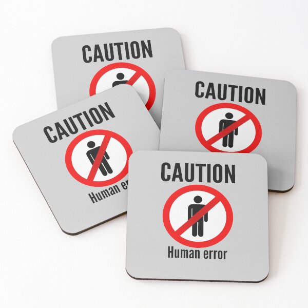 Item preview, Human error - Warning sign designed and sold by jc007.