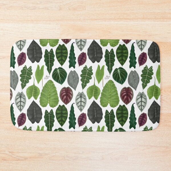 Item preview, Alocasia leaf species illustration & pattern designed and sold by Onyria Art.