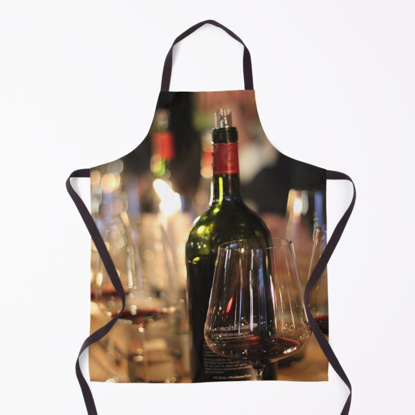 Item preview, Wine bottle and glasses on garden party table designed and sold by wineandwords.
