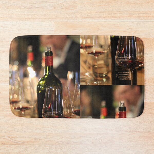 Item preview, Wine bottle and glasses on garden party table designed and sold by wineandwords.