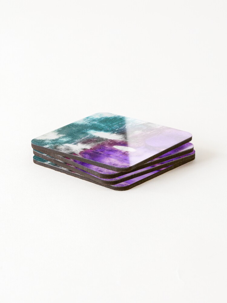 Thumbnail 4 of 5, Coasters (Set of 4), Two Color Holographic Texture Background designed and sold by Rittichai.