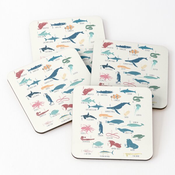 Item preview, Cute Marine And Ocean Animals Alphabet For Marine Biology Gift designed and sold by JokeGysen.