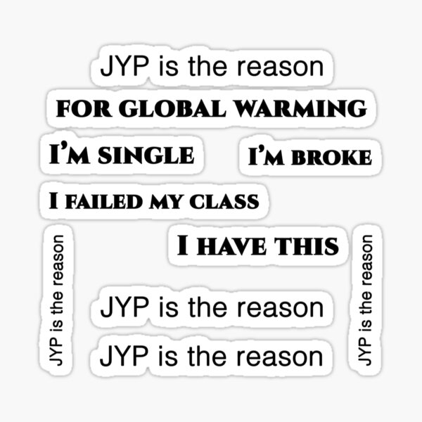 BLAME JYP Starter Pack (Black) Sticker