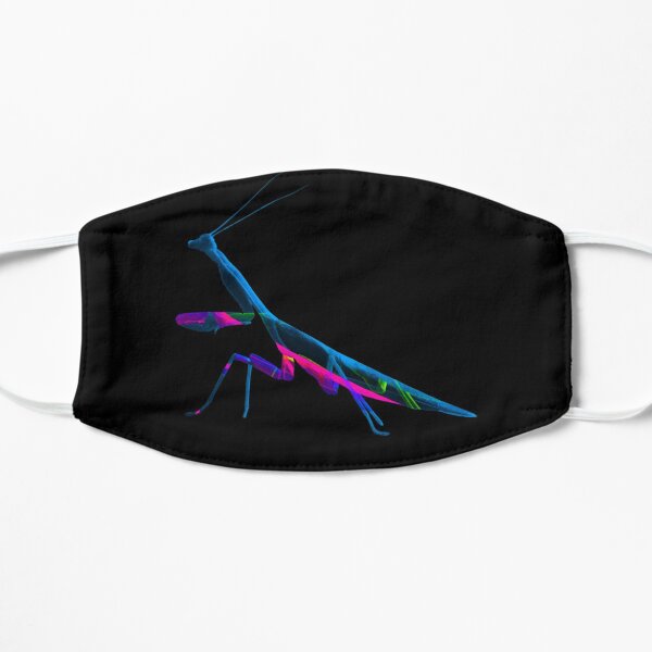 Trippy Colorful Praying Mantis Flat Mask