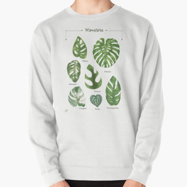 Vista previa del artículo con la obra «Ilustración de las variedades de Monstera, follaje, hojas y especies», diseñado y vendido por Onyria Art.