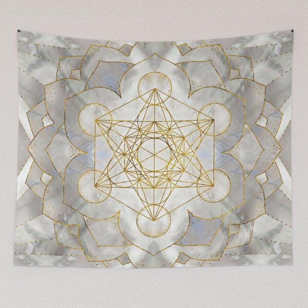 Item preview, Metatron's Cube in lotus Sacred Geometry  designed and sold by k9printart.