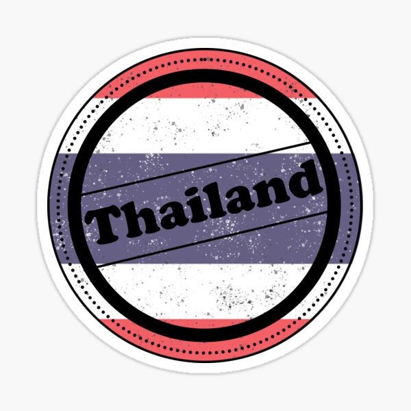 Ko Samui Thailand Grunge Rubber Travel Stamp Car Bumper Sticker Decal 5" x 5" 