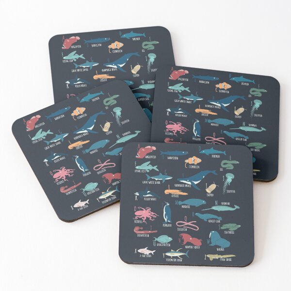 Item preview, Cute Marine And Ocean Animals Alphabet For Marine Biology Gift designed and sold by JokeGysen.