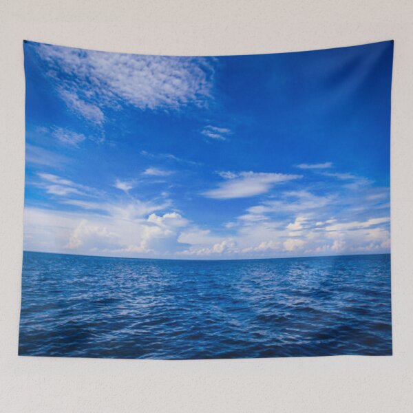 Item preview, Blue ocean with cloudy sky designed and sold by Unique-Tees.