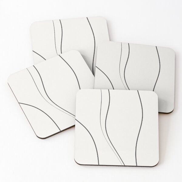 Item preview, Minimal Wavy Line Art. Beige and Black. Abstract. designed and sold by PAPER MOON art & design.