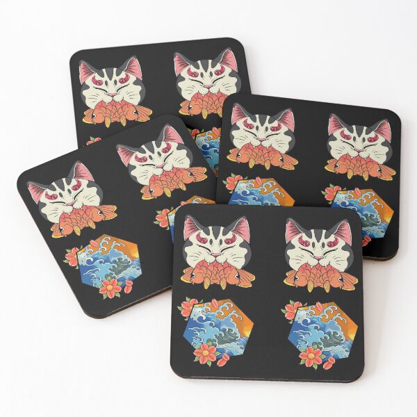 Item preview, Japan style cat wave designed and sold by NevermindOnArt.