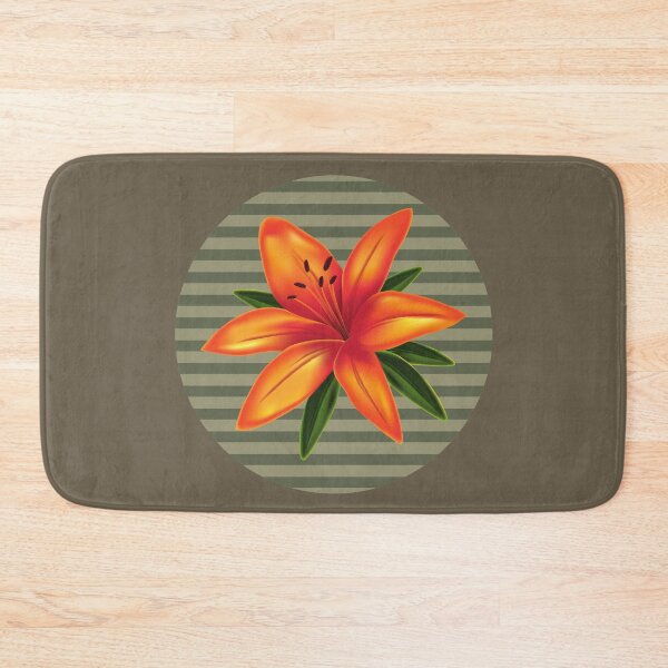 Item preview, Orange Lily Flower Leaves designed and sold by ArtStore20.