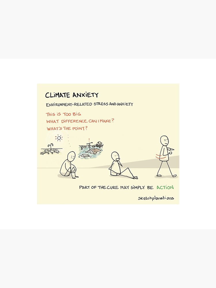 Climate anxiety Art Board Print for Sale by sketchplanator