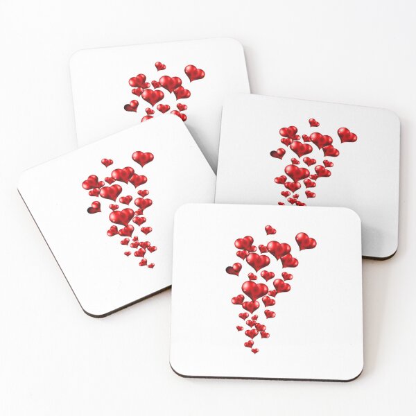 Item preview, Floating Red Heart Balloons designed and sold by ReesDesigns.