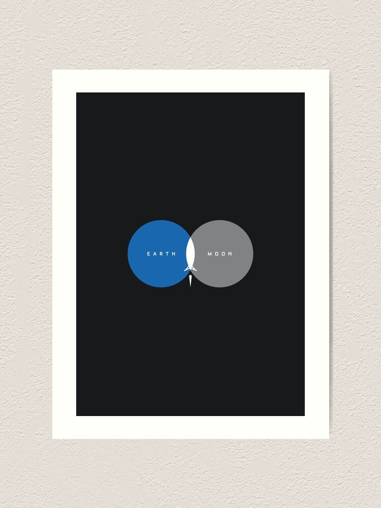 Alternate view of From Earth to Moon #SFSF Art Print