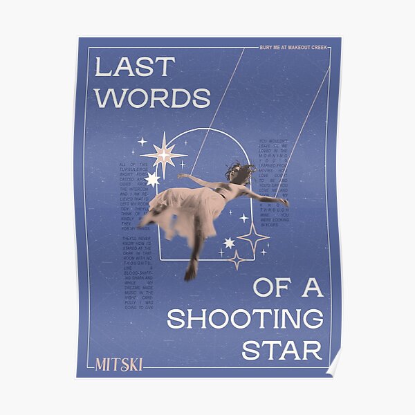 mitski - "last words of a shooting star" Poster