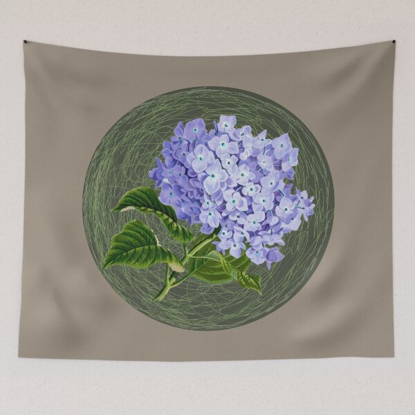 Item preview, Blue Hydrangea Flower and Leaves designed and sold by ArtStore20.