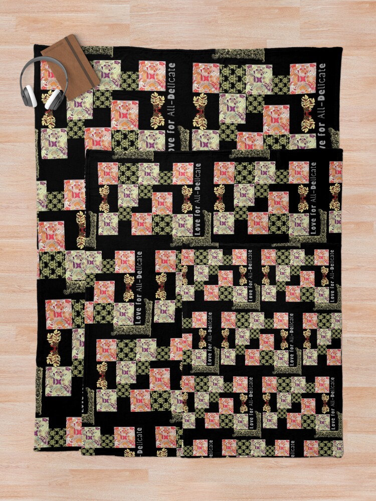 Alternate view of Funky Love for All- Delicate Design - Abstract Delicate Florals/ Graphic Arts by Prishea Abstract Delicate Florals/ Graphic Arts by Prishea Throw Blanket