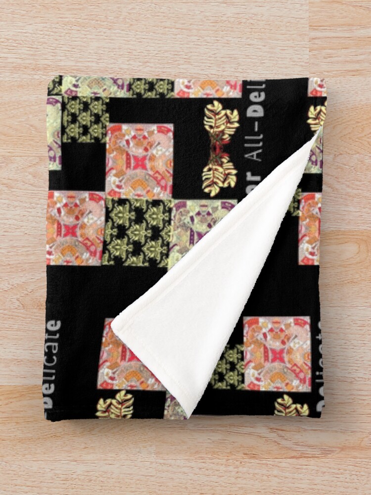 Alternate view of Funky Love for All- Delicate Design - Abstract Delicate Florals/ Graphic Arts by Prishea Abstract Delicate Florals/ Graphic Arts by Prishea Throw Blanket