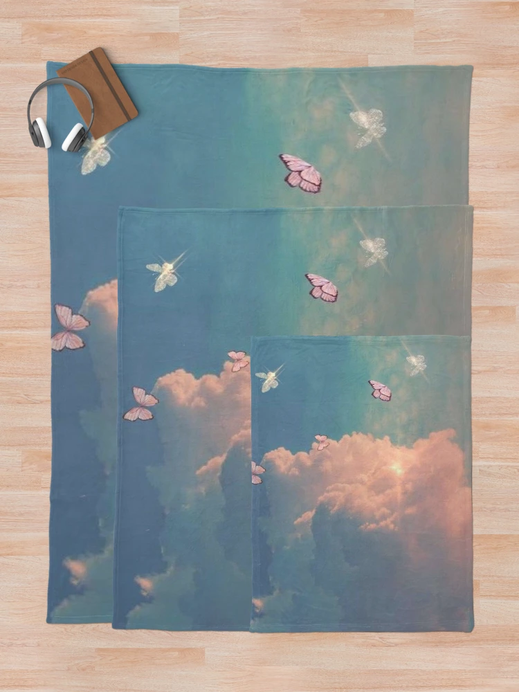 Thumbnail 5 of 6, Throw Blanket, Angelic Butterflies designed and sold by ReesDesigns.