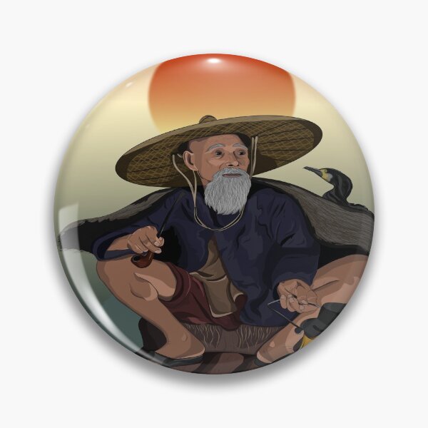 Item preview, Fisherman with cormorant designed and sold by illustrationx.