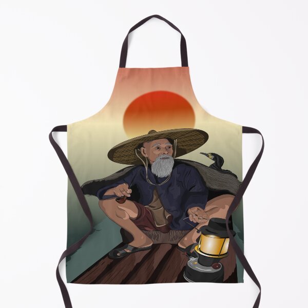 Item preview, Fisherman with cormorant designed and sold by illustrationx.