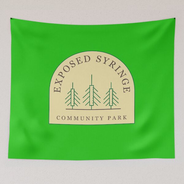 Item preview, Exposed Syringe Community Park designed and sold by skocartwork.