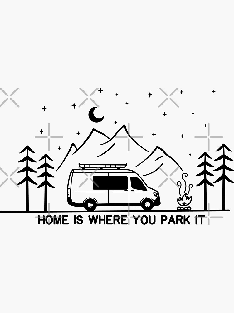 lustiges Wohnwagen Langarmshirt Home is where you park it Camping