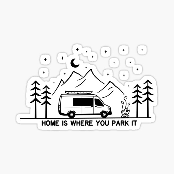 Camper Van Stickers Mountain Sea Day Night Stickers,motorhome Rv