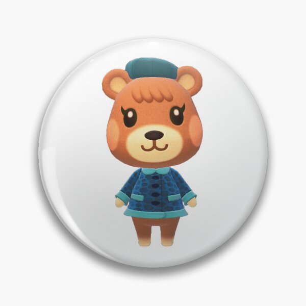 Item preview, ACNH Maple Bear in Blue Animal Print Coat and Blue Beret designed and sold by chloelovespeaks.
