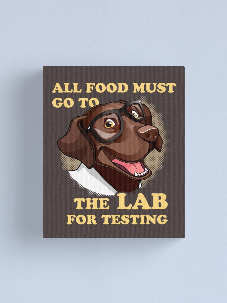 "All Food Must Go To The Lab For Testing Funny Labrador Retriever Pun