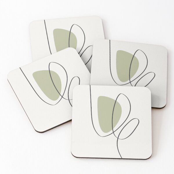 Item preview, Minimal Line Art. Abstract Shapes. Boho Aesthetic. Green. designed and sold by PAPER MOON art & design.