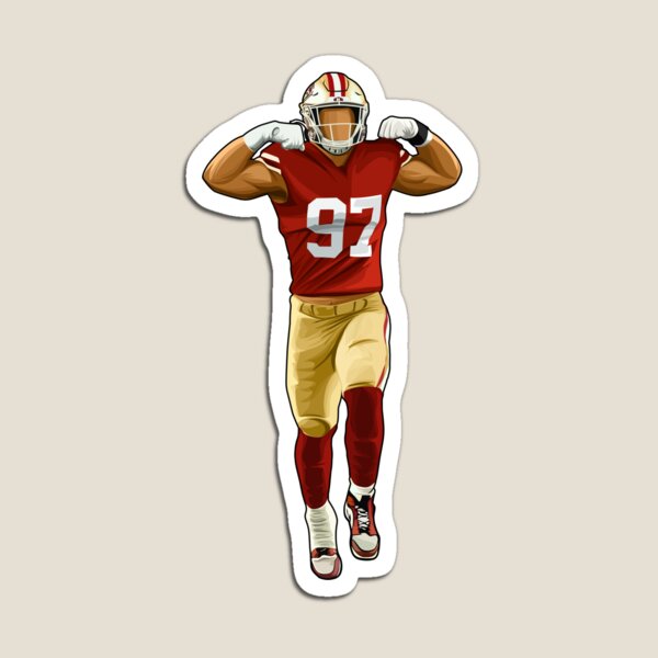 Nick Bosa 97 Strength  Sticker for Sale by TillmanHudson