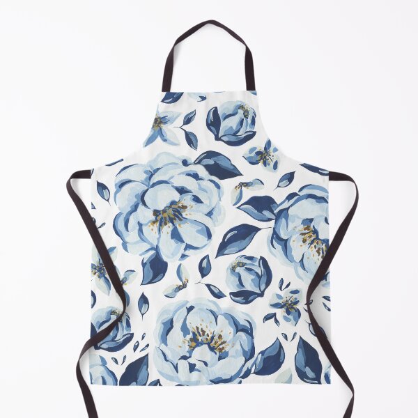 Item preview, Handmade Painted Seamless Pastel Blue Colors Flowers Pattern designed and sold by digoarpi.