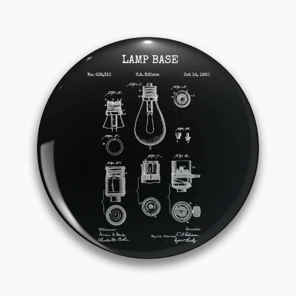 Item preview, Vintage Blueprint - Electric Lamp Base - Invention by Thomas Edison designed and sold by Rhu Creations.