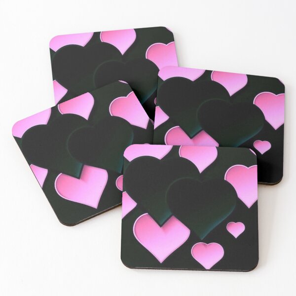 Item preview, Pink and Black Hearts designed and sold by ReesDesigns.