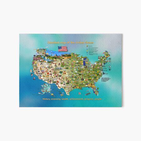 "Detailed map of the United States includes history, economy, wealth ...