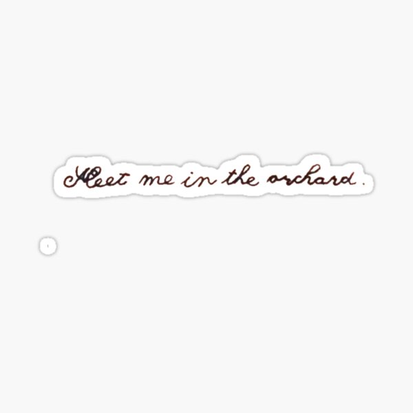 Meet me in the Orchard - Emily Dickinson Series Apple TV Glossy Sticker