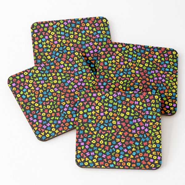 Item preview, Animal Alphabet Pattern on Black Background designed and sold by Rosinda.