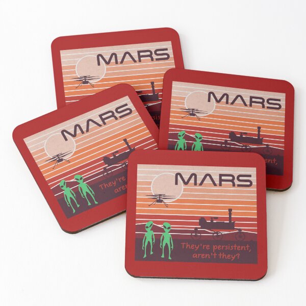 Item preview, Mars Perseverance Ingenuity aliens Martians persistent funny designed and sold by SolidEarthArt.