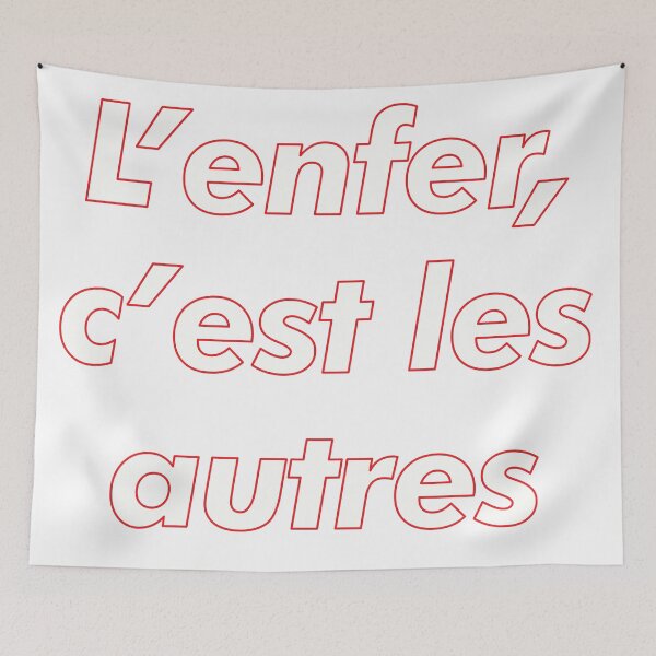 Aperçu de l'œuvre Sartre l'enfer c'est les autres / l'enfer, c'est les autres créée et vendue par ShuckedLondon.