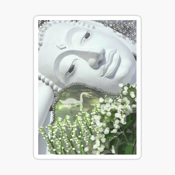In the Garden - Quan Yin Lilies of the Valley Sticker