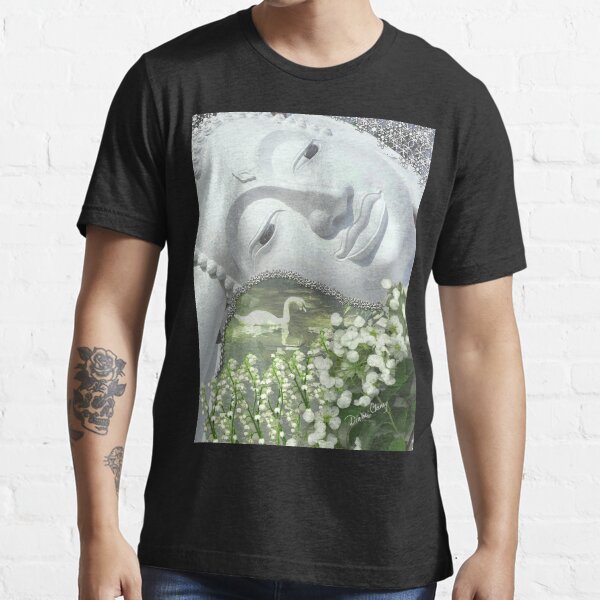 In the Garden - Quan Yin in White Essential T-Shirt