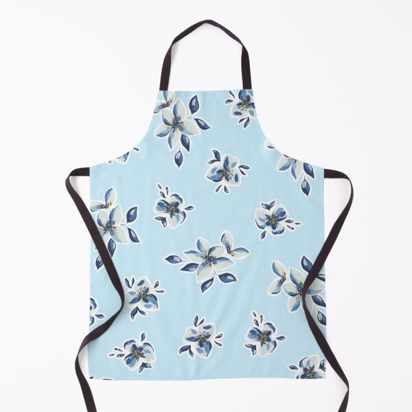 Item preview, Handmade Painted Seamless Pastel Blue Colors Flowers Pattern designed and sold by digoarpi.