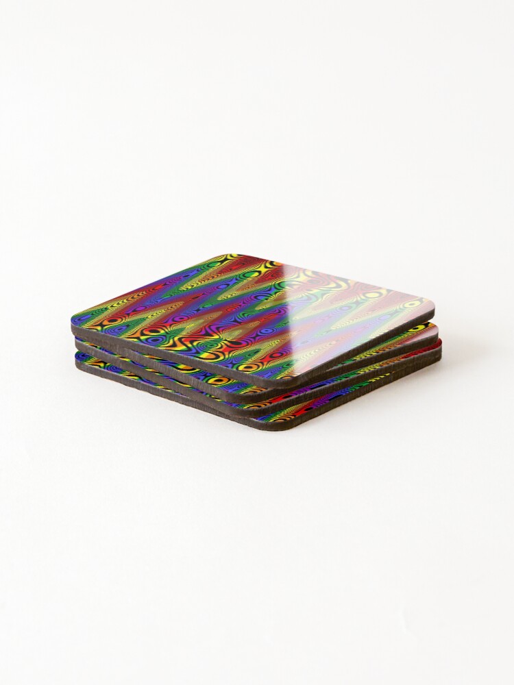 Thumbnail 4 of 5, Coasters (Set of 4), Rainbow Array 63 designed and sold by rainbowarray.