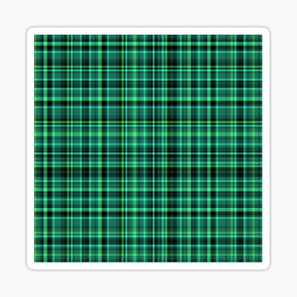 Elf Green and Black Tartan | Sticker