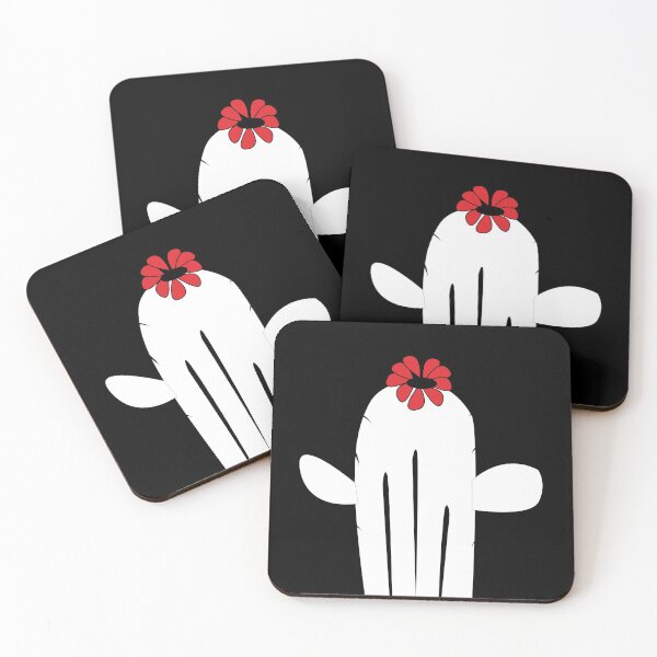 Item preview, simple white cactus illustration  designed and sold by UnfeelSadness.