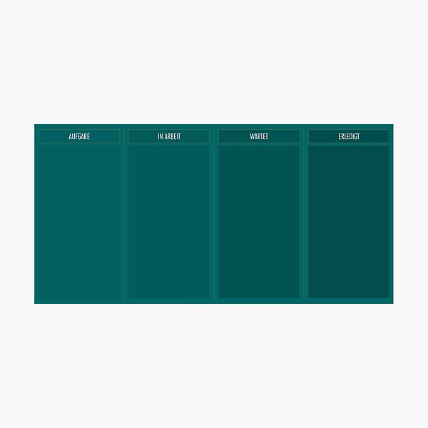 Artikel-Vorschau von Projektmanagement KanBan Scrum Board Petrol, designt und verkauft von hatgirldesign.