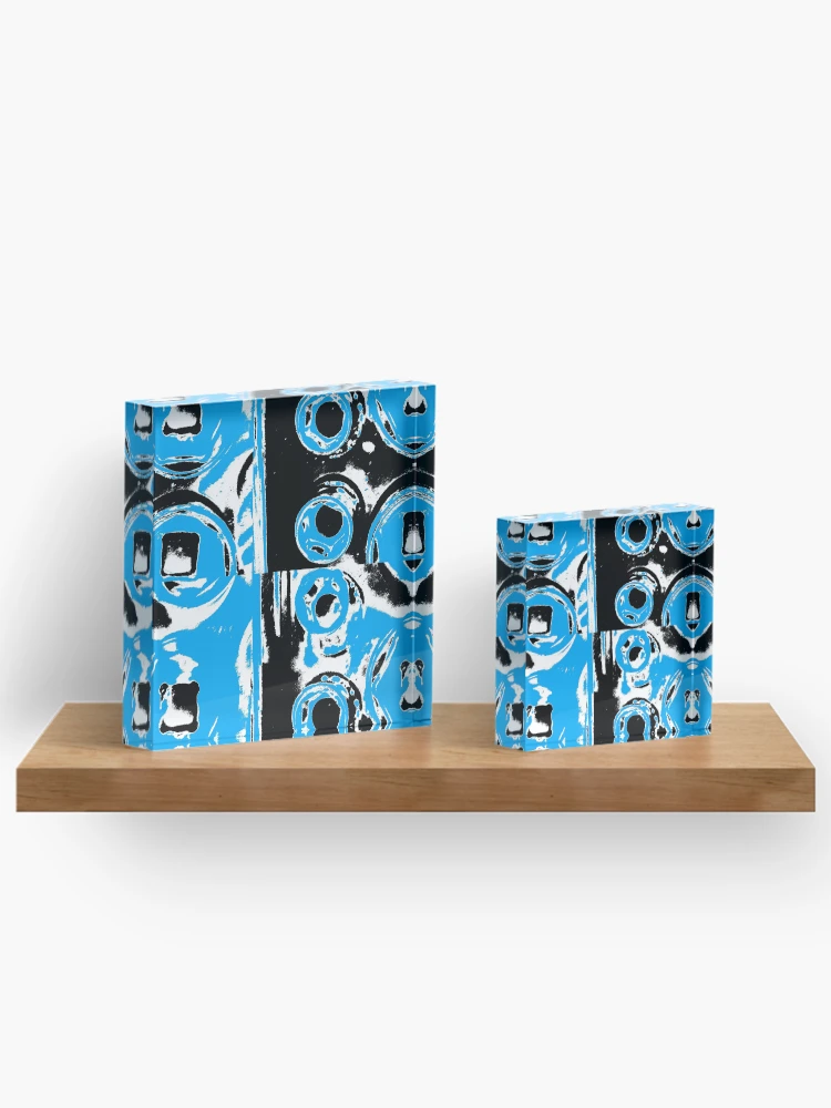 Thumbnail 3 of 5, Acrylic Block, Blue Rackets designed and sold by Random-Designz.